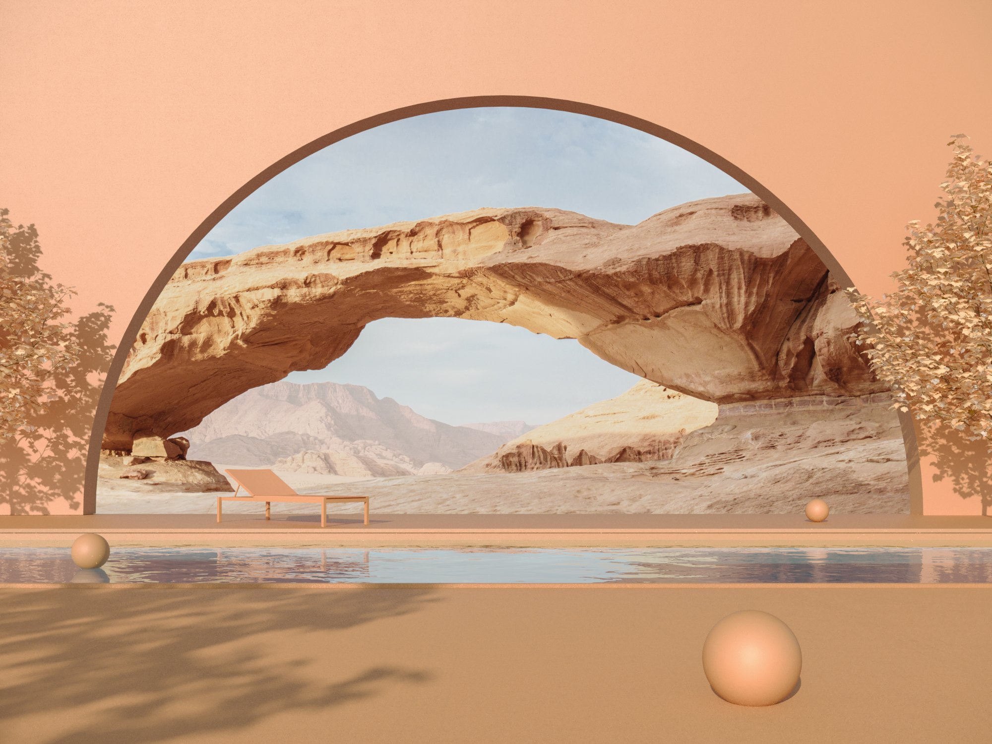 Piscine dans le désert
