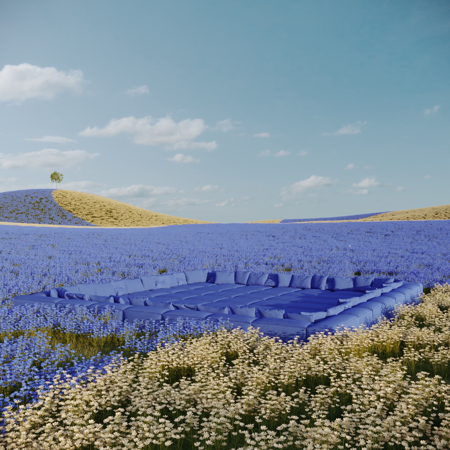 Le grand canapé dans la prairie